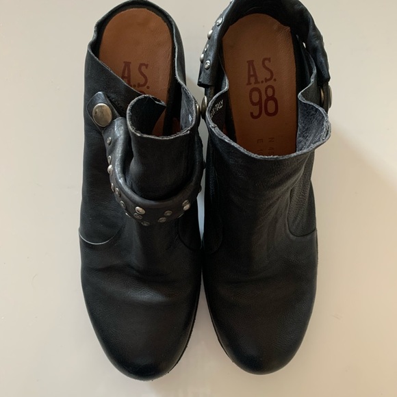 AS98 slip on bootie. Studded strap can be work at back of heel or over the top. - Picture 4 of 4